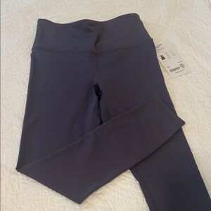 Purple/Gray High-Waisted Leggings